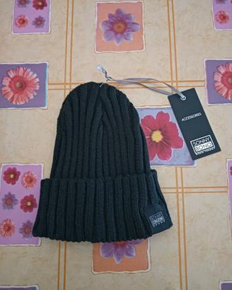 Berretto Uomo Sonny Bono, nero a coste e risvolto