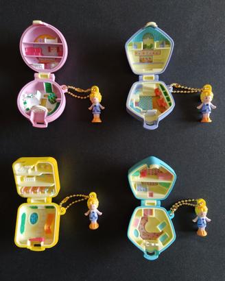 Lotto 4 portachiavi Polly Pocket Bandai