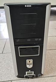 Case pc con alimentatore e masterizzatore