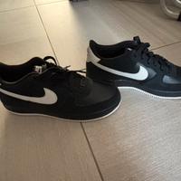 Nike air force 1 suede black and white velluto 40