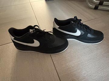 Nike air force 1 suede black and white velluto 40