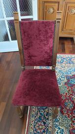 Sedie noce con inserti in velluto color porpora