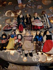 lotto 12 bambole porcellana