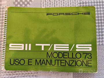 Libretto uso e manutenzione porsche 73