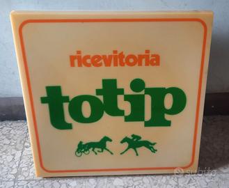 Insegna luminosa vintage TOTIP ricevitoria 50x50
