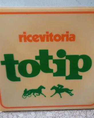 Insegna luminosa vintage TOTIP ricevitoria 50x50