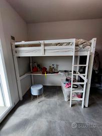 letto a castello con scrivania 