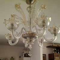 Lampadario Murano 6 luci