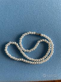 Collana vintage di perle bianche-Donna-versatile