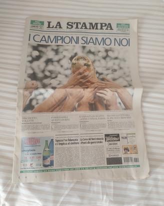 Quotidiano La Stampa 06 Italia Campione Del Mondo