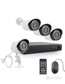 KIT VIDEOSORVEGLIANZA COMPLETO DVR DA 4 CANALI 