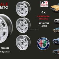 4 Cerchi lega CROMODORA CD66 13 4x98 Alfa Romeo