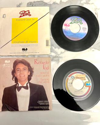 2 vinili vintage 45 giri dei Pooh e Riccardo Fogli