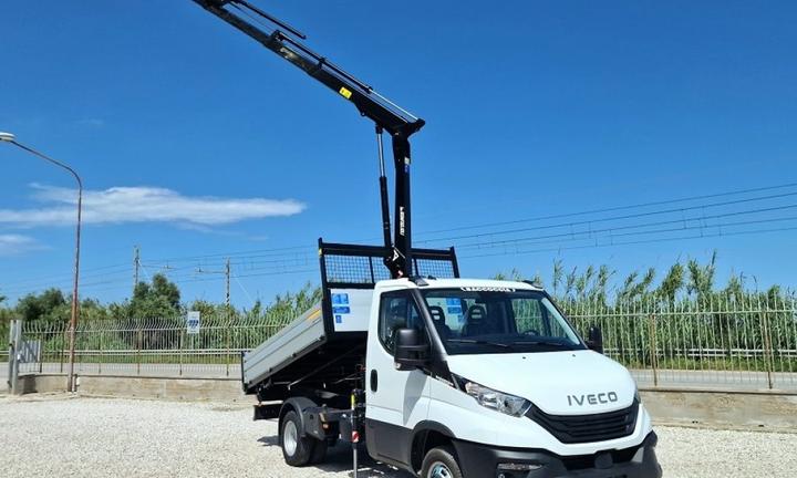 IVECO DAILY 35C16 H E6 NUOVO GRU 12m RIBALTABILE