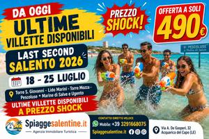 Da oggi ultime villette disponibili prezzo shock