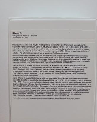 iPhone 13 128Gb nero
