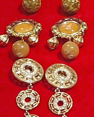 Splendida Parure 3 orecchini vintage clips