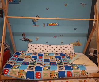 letto a terra con materazzo semi nuovo