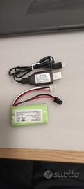 caricabatterie usb e batteria litio