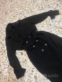 Trench Made in Italy Tg. Unica Nero Donna