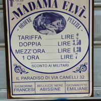 antico prezzario di casa di piacere 