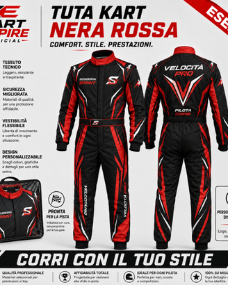 Tuta kart racing personalizzabile