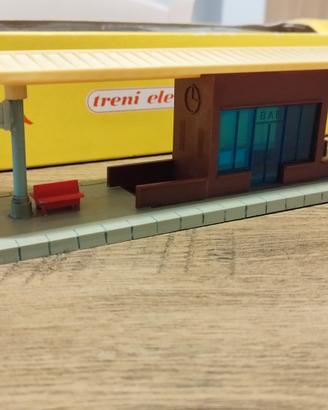 Pensilina stazione plastico binari trenino Lima H0