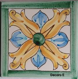 Piastrelle 10x10 decorate a mano