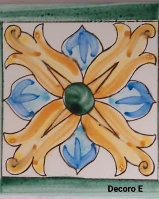 Piastrelle 10x10 decorate a mano