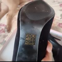 scarpe con tacco alto bere in velluto 