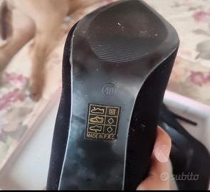 scarpe con tacco alto bere in velluto 