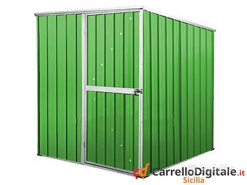 Box da giardino lamiera 175x185cm verde chiaro