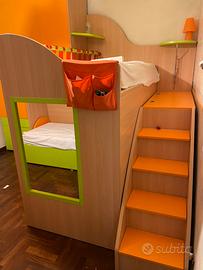 Cameretta Moretti arancio e verde