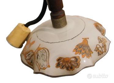Lampadario vintage anni 50/60 in vetro Art Dèco