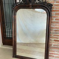 Grande specchiera antica in noce metà 1800