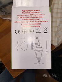 Lampada da parete Sovil verso il basso IP43 1xE27