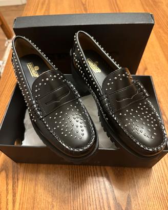 Sebago mocassini donna in pelle con borchie
