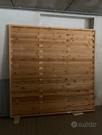 Parete frangivento in legno da esterno