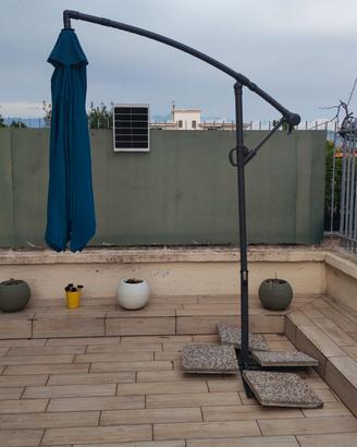 ombrellone da giardino con manovella