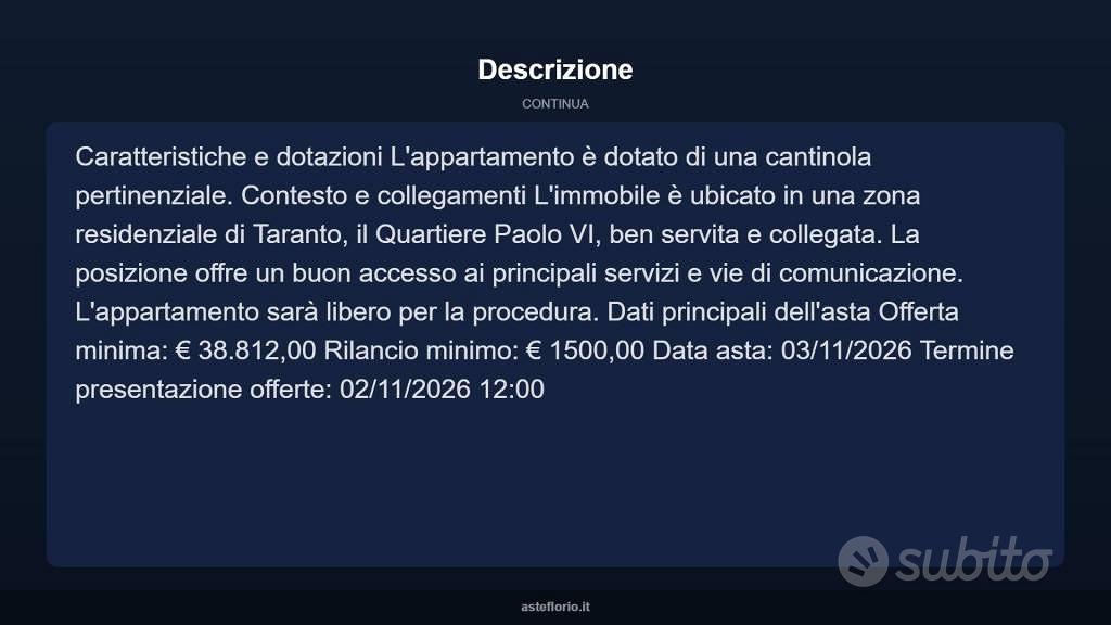 Appartamento – Taranto, Quartiere Paolo VI - Vista 4