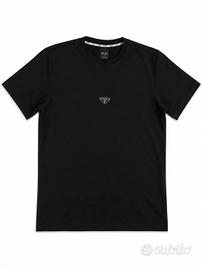 Tshirt Prada Nera logo triangolo Originale UJN824