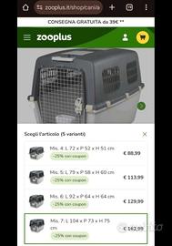 trasportino cane taglia grande