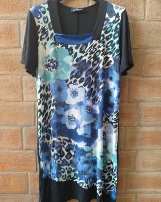 Abito vintage floreale elasticizzato Nazareno Gabr