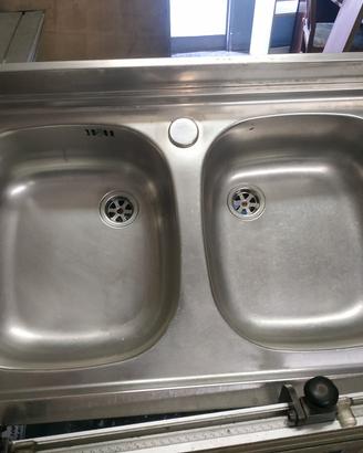 lavandino cucina acciaio 2 vasche cm 90 euro 20 