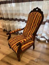Poltrona Antica stile Luigi Filippo super elegante