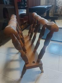 porta riviste artigianale in legno 