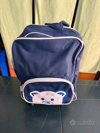 piccolo zaino trolley blu per bambini