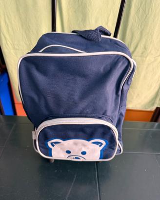 piccolo zaino trolley blu per bambini