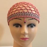 Cappellino a rete mesh hat, uncinetto, cotone