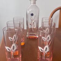 Set bottiglia con 6 bicchieri